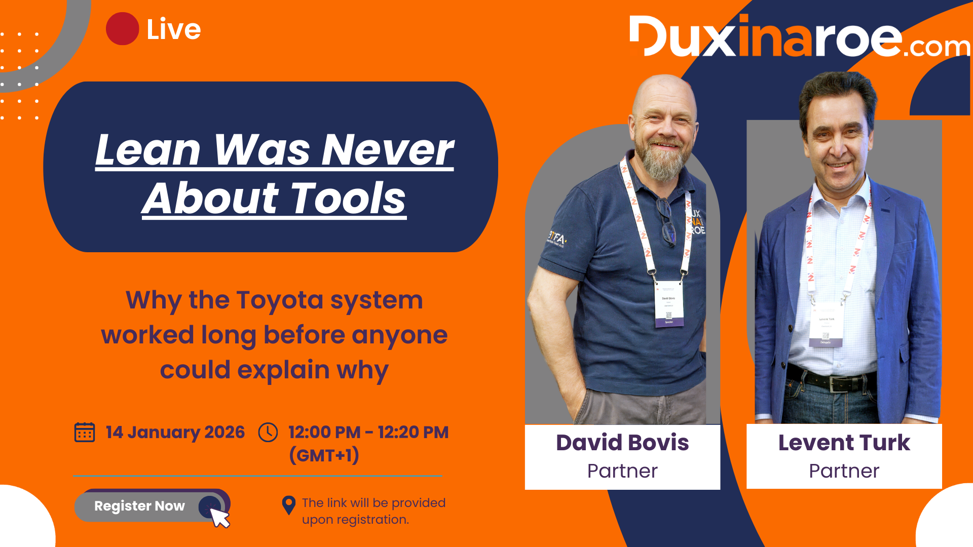Dux Webinars - No.9 | Lean Was Never About Tools | The Real Reason Toyota Succeeded